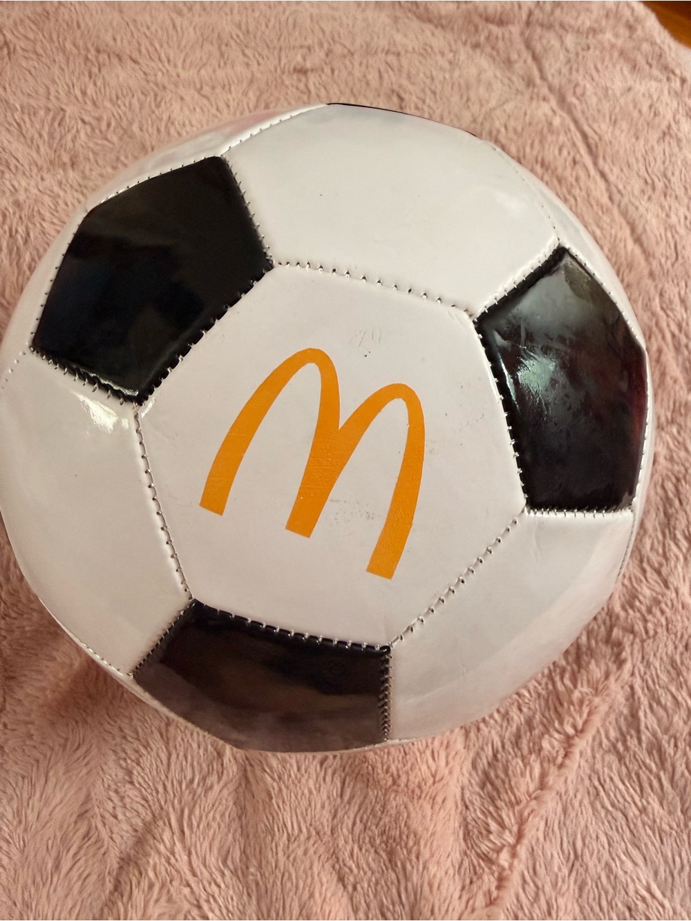 McDonald's Black & White Soccer Ball with Yellow Arch Logo